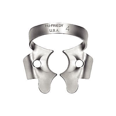 Hu-Friedy Satin Steel Rubber Dam Clamp #4, Winged, Small Upper Molars, 1 Each, RDCM4 thumbnail 14