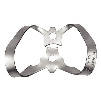 Hu-Friedy Satin Steel Rubber Dam Clamp, #6, Anterior, Winged, 1/Pk, RDCM6 thumbnail 12