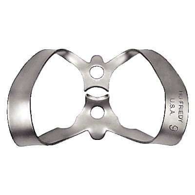 Hu-Friedy Rubber Dam Clamp #9, Anterior, Satin Steel, Winged, 1/Pk, RDCM9 thumbnail 12