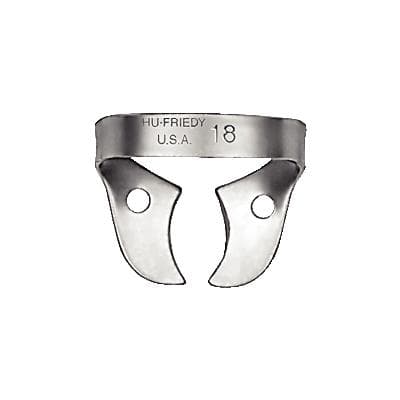 Hu-Friedy Satin Steel Rubber Dam Clamp, Wingless, Size 18, Molars, RDCM18 thumbnail 8