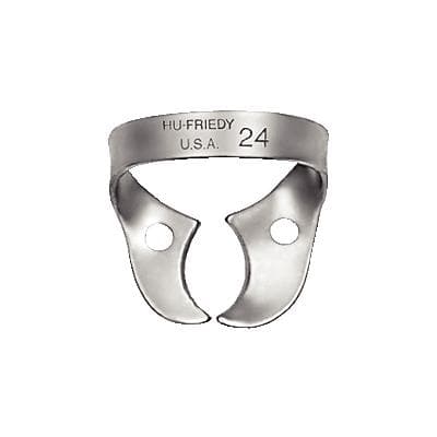 Hu-Friedy Satin Steel Rubber Dam Clamp #24, Wingless, Upper Right & Lower Left Molars, 1/Pk, RDCM24 thumbnail 10