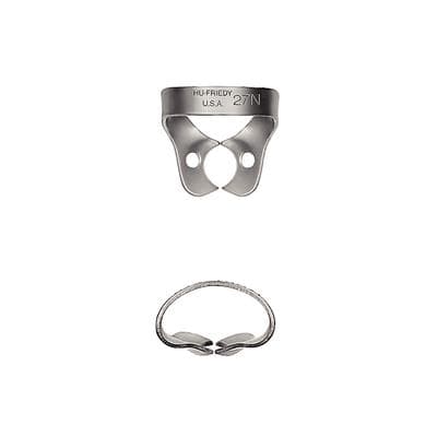 Hu-Friedy Satin Steel Rubber Dam Clamp, #27N, Wingless, Premolars, 1/Pk, RDCM27N thumbnail 12