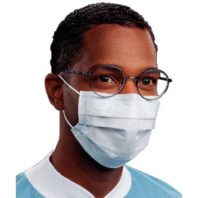 Halyard Fog-Free Procedure Mask, Blue, Ear Loops, Latex-Free, 50/Box thumbnail 2