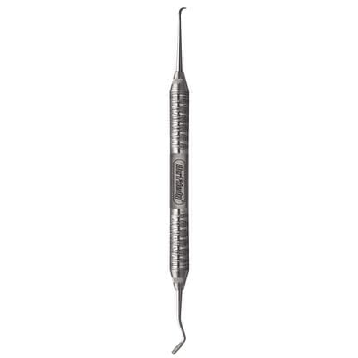 Hu-Friedy Nash/Taylor Laminate Veneer Placement Stabilizer, Curved, Double End, #6 Satin Steel, VENSTAB thumbnail 4