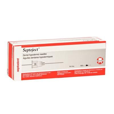 Septoject Dental Needle, 25 Gauge Long (35mm), Red, Plastic Hub, Sterile, 100/Box, 01-N1252 thumbnail 20
