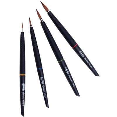 Renfert Genius Porcelain Brush Set, Natural Bristle, Sizes 2, 4, 6, 8, 4 Brushes per Set thumbnail 2