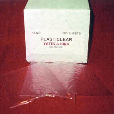 Plasticlear Wet & Stretch Separating Film, 4" x 4", 500 Sheets/Box thumbnail 4