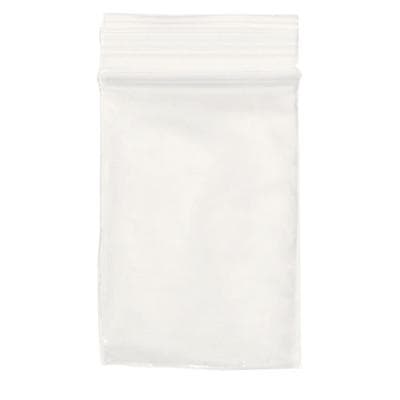 Clear Zip Bags, 2" W x 3" H, 100/Pkg - Clear Zip Bags - 2" W x 3" H - Image 1