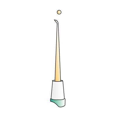 Kerr Titanium Nitride Wax Carver, Double End - Small Discoid, 1/Pkg - Titanium Nitride Wax Carver, Double End - Small Discoid - Image 1