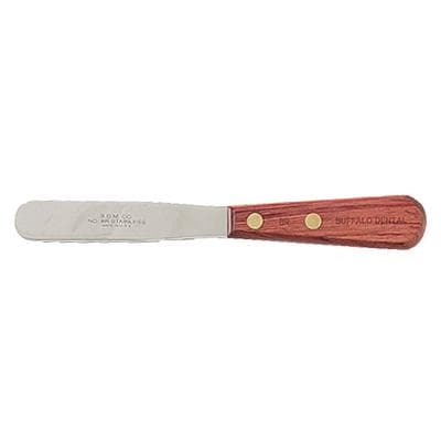 Buffalo Dental #8R Stainless Steel Spatula, 4" Stiff Blade, Rosewood Handle, 1/Pk, 79390 thumbnail 8