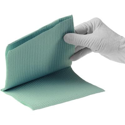 Crosstex Econoback Aqua Patient Bibs, 2-Ply Paper/1-Ply Poly, 13" x 19", 500/Case, WEXAQ thumbnail 9