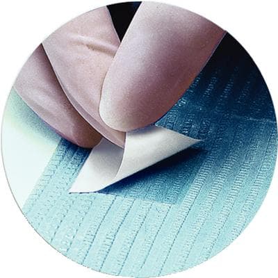 Crosstex Sani-Tab Chain-Free Patient Towel, Econoback, 2-Ply Tissue with 1-Ply Poly, 13" x 19", Blue, 400/Case, WEXBLT thumbnail 15