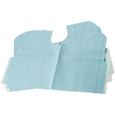 TIDI Everyday Endo/Prophy Bib, 29" x 21", Blue, Tissue/Poly/Tissue, Waist-Length with Contour Neck, 100/Case, 917483 thumbnail 15