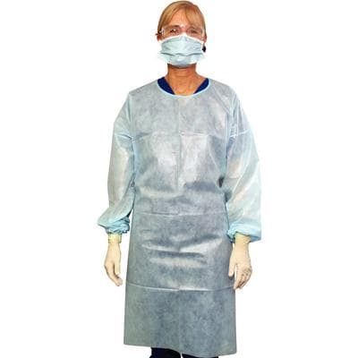 Crosstex Patient Barrier Apron, Plastic, Knee Length, 27" x 44", Blue, 1/Pk, NP4BL thumbnail 17