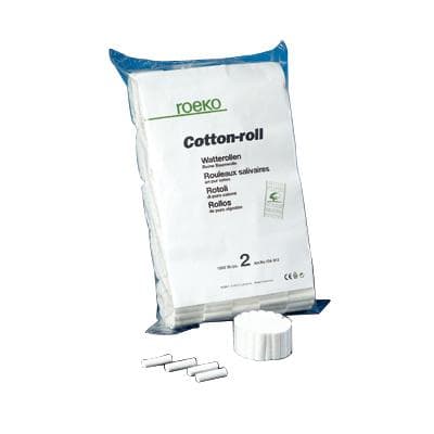 Roeko Cotton Rolls, Size #1, 1-1/2" x 5/16", Highly Absorbent, Non-Sterile, Bag of 1000 thumbnail 6