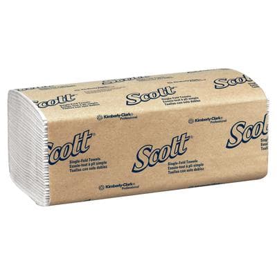 Scott® Single-Fold Towels, White, 9.3" x 10.5", 250 Sheets/Pkg, 16 Pkgs/Case thumbnail 2