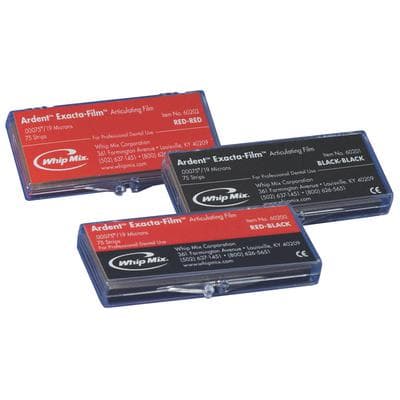 Ardent Exacta-Film Articulating Film, 19 Microns (0.00075"), Red/Black, Double-Sided, Pre-Cut Strips, 75/Box, 60200 thumbnail 15