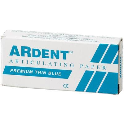 Ardent™ Articulating Paper Premium Thin Blue, 88 Microns (0.0035"), 10 Strips/Book, 14 Books/Box, 140 Strips Total, Whip Mix #60000 thumbnail 5