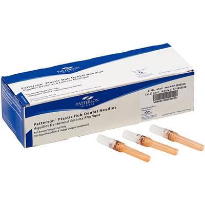 Patterson® Disposable Plastic Hub Needles, 27 Gauge, Short (25 mm), Orange, 100/Box, PP57827 thumbnail 2