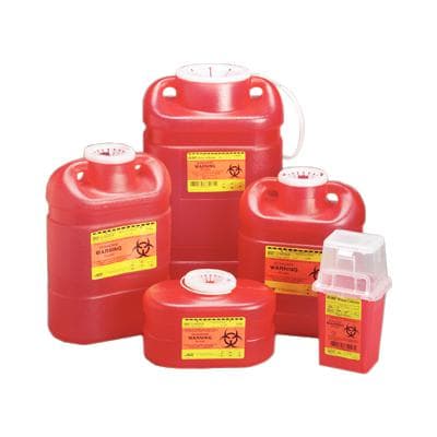 BD Multiuse One-Piece Sharps Collector, X-Large 5-Gallon, Large Funnel, Red, 305477 thumbnail 6