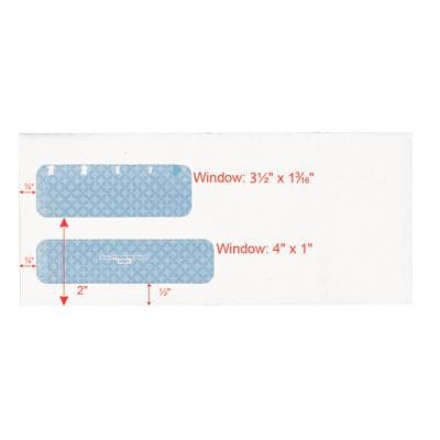 Double Window Security-Lined Envelopes, #9, 8-7/8" W x 3-7/8" H, Gummed Flap, White, 500/Box thumbnail 3
