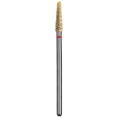 Euro Carbide Goldies Crosscut HP Carbide Bur, Fine Crosscut, #G079EF, 3.1 mm Head Diameter, 2.35 mm Shank, Red Ring, 1/Pkg thumbnail 3