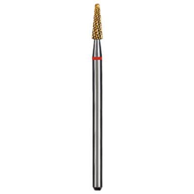 Euro Carbide Goldies Crosscut HP Carbide Bur, Fine Crosscut, #G138EF, 2.3 mm Head Diameter, 2.35 mm Shank, Red Ring, 1/Pkg thumbnail 3