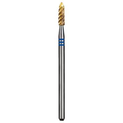 Dedeco Euro Goldies Carbide Bur, Fine Straight Blade Cross Cut, HP (G139FST/023), 2.3 mm Diameter, Blue Ring, 1/Pkg thumbnail 3