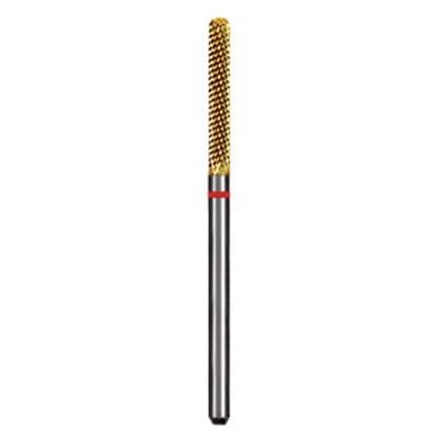 Dedeco Euro Carbide Goldies® Crosscut Bur, Fine Crosscut, HP (2.35 mm Shank), #G293EF, 2.3 mm Head Diameter, Red Ring, 1/Pkg thumbnail 3