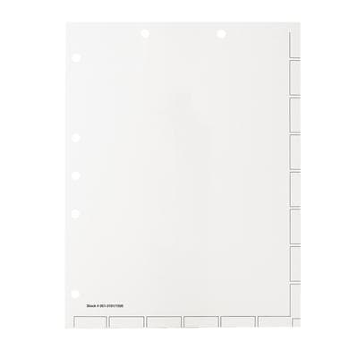 Patterson Office Supplies Divider Sheets without Pocket, White, 8-1/2" x 11", 400/Box - Divider Sheets without Pocket Fits, White, 400/Box - White - Image 1