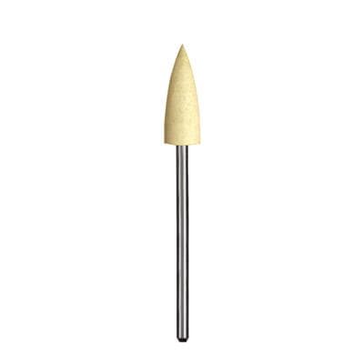 Dedeco Silicone Jumbo Acrylic Polisher, Shape F, Yellow, Fine Grit, HP (3/32"), 5/Pkg thumbnail 5