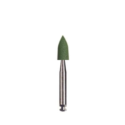 Dedeco Mini Green Midget Classic Rubber Polisher, RA (Right Angle), 3/32" (2.35mm) Shank, Coarse Grit, Green, 12/Box thumbnail 5