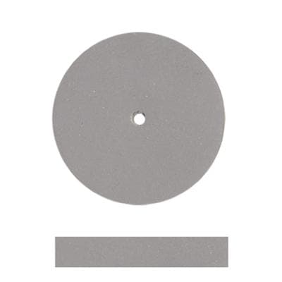 Dedeco Extra-Fine Porcelain Silicone Polisher, Square-Edge Wheel, 7/8" x 1/8", Gray, 100/Box thumbnail 3