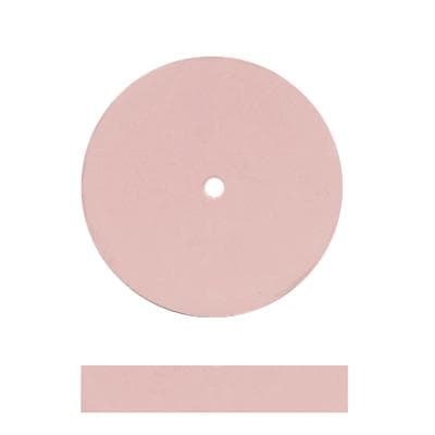 Dedeco Medium Porcelain Silicone Polisher Square-Edge Wheel, 7/8" x 1/8", Pink, 100/Box thumbnail 3