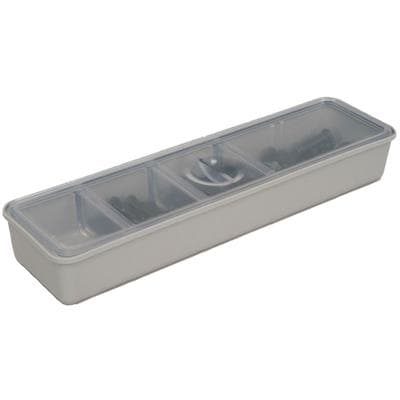Zirc Long Tub Cup with Cover, Gray, 5 Compartments, 8-3/8"L x 2-5/16"W x 1-1/8"H, 1/Pk, 20Z473 thumbnail 14