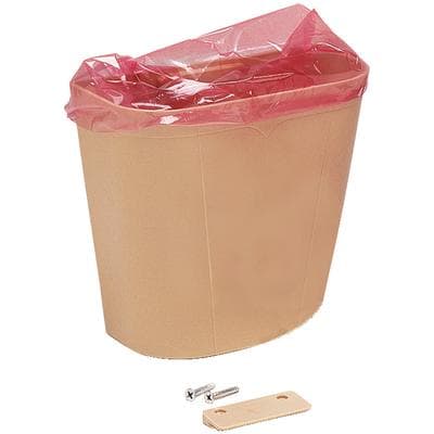 Zirc Handi-Hopper Small Plastic Waste Receptacle, Beige, 7" x 4" x 6-3/8", with Slotted Mounting Bracket, 20Z404G thumbnail 11