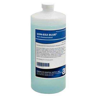 Son-Eez Blue Ultrasonic Cleaning Solution, Liquid Concentrate, 1 Quart Bottle - SON-EEZ BLUE - 1 Quart Bottle - Image 1