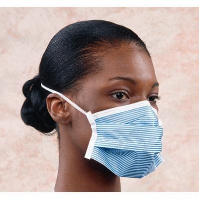 Critical Cover PFL Face Mask Level 3, Headband Style, Blue Stripe, 50/Box thumbnail 3