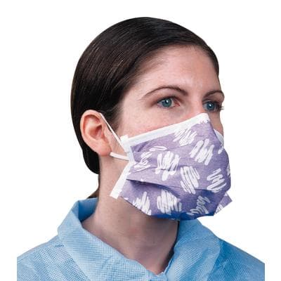 Critical Cover® PFL® Earloop Face Masks, ASTM Level 3, Purple Designer, 50/Box, 6 Boxes/Case thumbnail 2