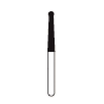 NTI FG Diamond Bur, Medium Grit, Round with Collar, Long Shank, #802L-013 (M802L-013), 5/Pkg thumbnail 8