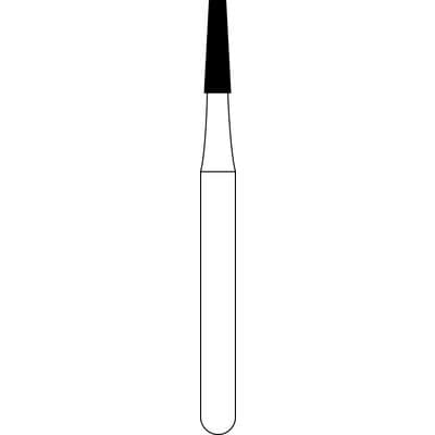 NTI Surgical Carbide Bur, Tapered Fissure #701, Friction Grip, Surgical Length, 1.2 mm Diameter, 4.2 mm Head Length, 5/Pkg, H701-FGSG thumbnail 5