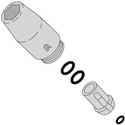 A-dec Air/Water Syringe Smooth Nut Assembly (Syringe Tip Retainer), 1/Pkg thumbnail 2