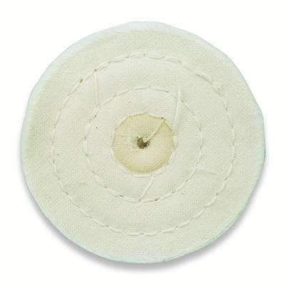 Buffalo Dental Muslin Buff Wheel, 5" x 45 Ply, Center Hole for Tapered Chuck, 1/Pkg thumbnail 5
