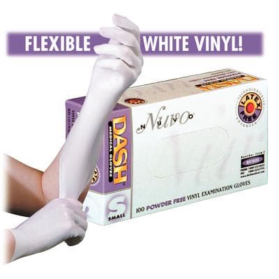 Nuvo Vinyl Exam Gloves, Powder-Free, Non-Sterile, Small, White, 100/Box, NV100S thumbnail 18