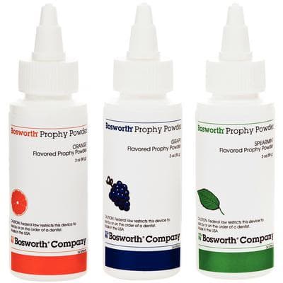 Bosworth Prophy Powder Tri-Pack, Assorted Flavors (Grape, Orange, Spearmint), 3 oz Each, 3/Box, #16696 thumbnail 7