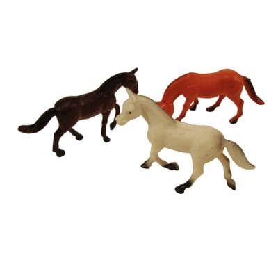 Assorted Plastic Horses, 2-1/2" (6.4 cm), 24/Pkg - Assorted Plastic Horses – 2 1/2, 24/Pkg - Plastic Horses Assortment - Image 1