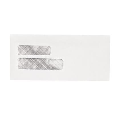 Patterson Office Supplies Double Window Envelopes, 9" W x 4-1/8" H, Gummed-Flap, Security-Lined, White, 500/Pkg thumbnail 2