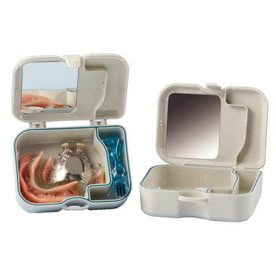 Hager Worldwide Twin Dento Waterproof Denture Box with Brush, 1/Pkg thumbnail 3