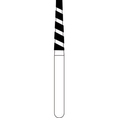 Spring Multi-Use Diamonds Turbo FG Diamond Bur, Super Coarse, Black, Cone Flat End, #847T, 1.8 mm Diameter, 8 mm Head Length, 25/Pkg - Turbo Flat End Taper FG Diamond Burs - Image 1