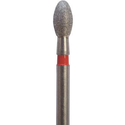 Meisinger 833F-023 Fine Diamond Bur, Egg/Football Shape, FG, 2.3 mm Head Diameter, Red Ring, 5/Pack thumbnail 14